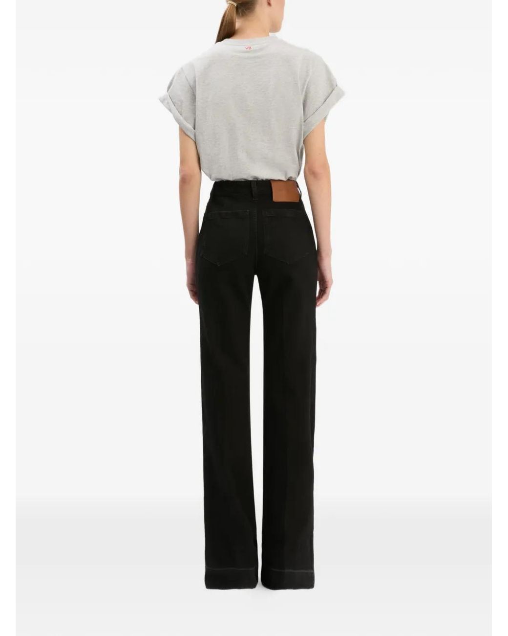 Victoria Beckham Black Alina High-Waist Jeans