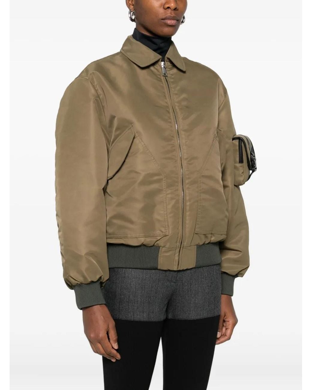 Coperni Green Pocket-Detail Bomber Jacket