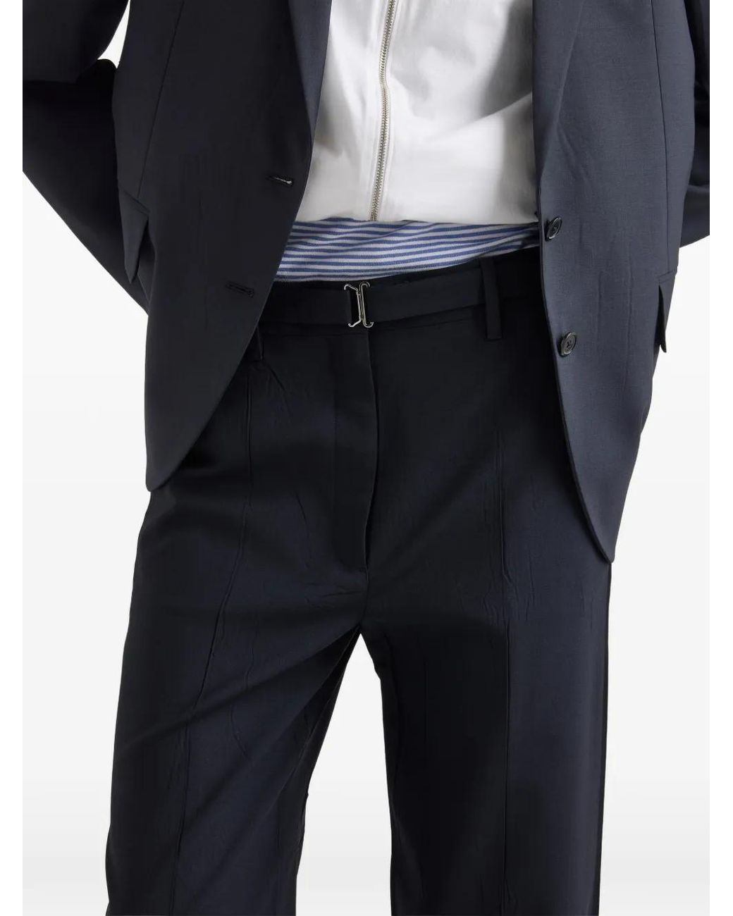 Prada Blue Wool Pants