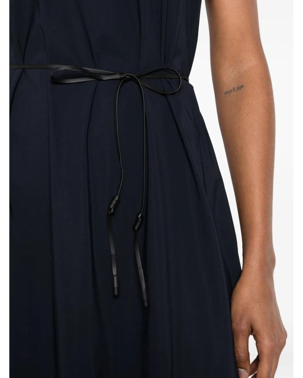 Rrd Black Belted Sleeveless Dress