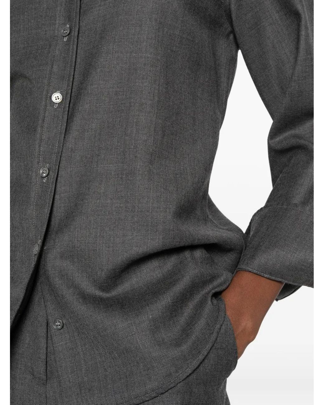 Camisa Con Botones Caliban de color Gray