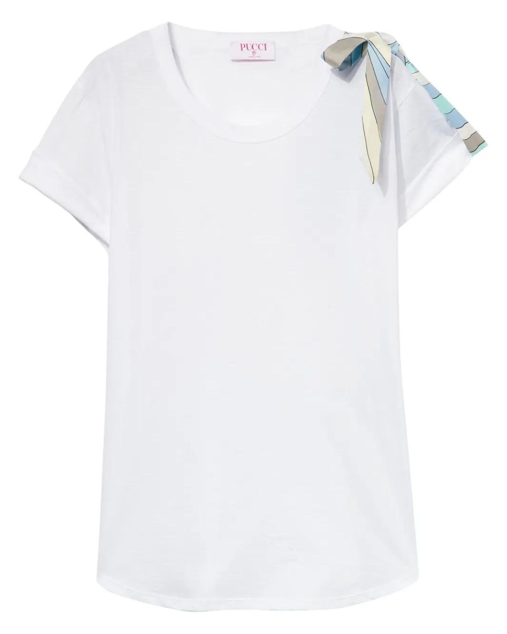 Camiseta con detalle de lazo Emilio Pucci de color White
