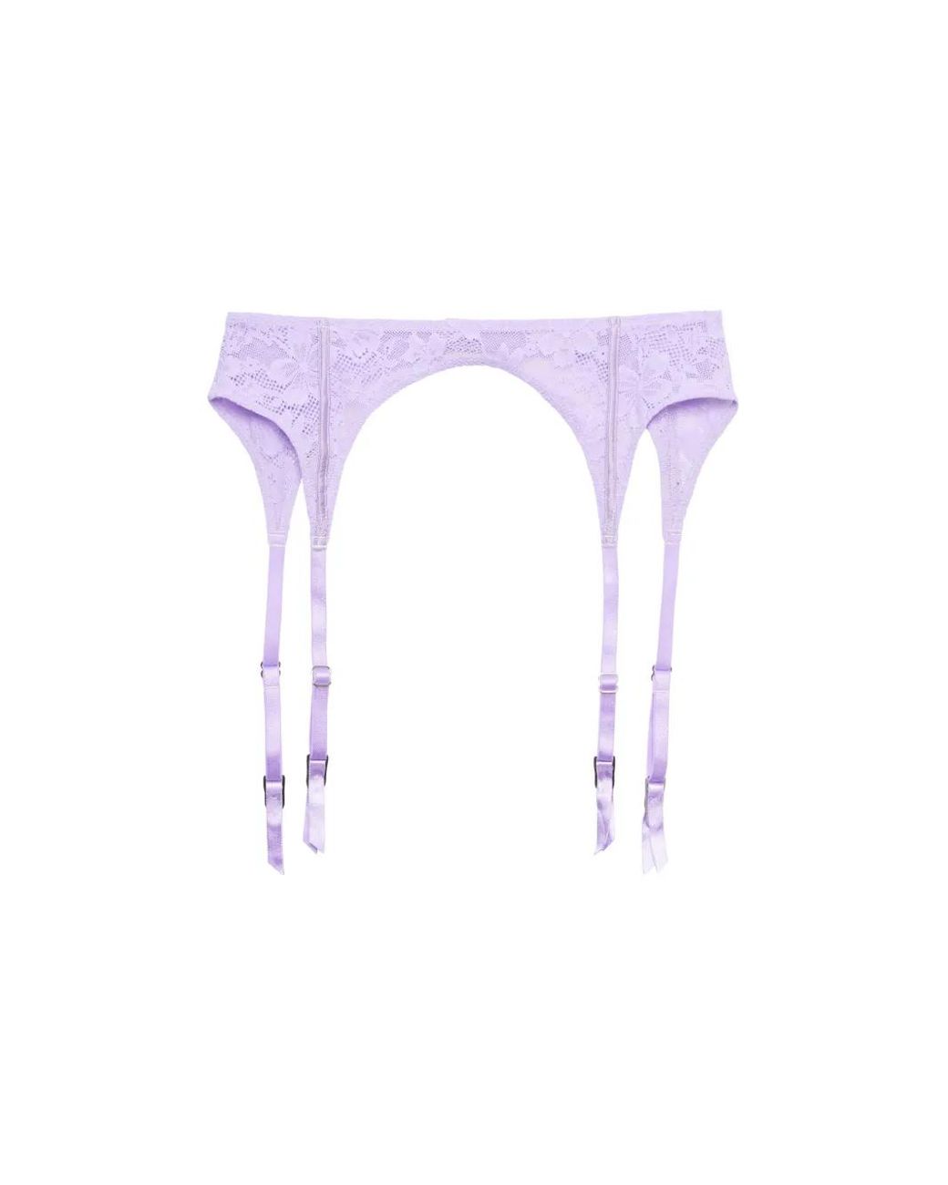 Fleur du Mal Le Stretch Garter Belt in Purple | Lyst UK