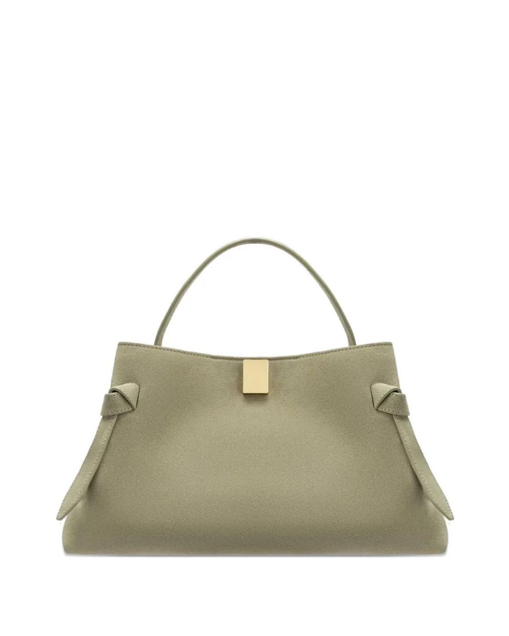 Yuzefi Green Gyoza Suede Tote Bag