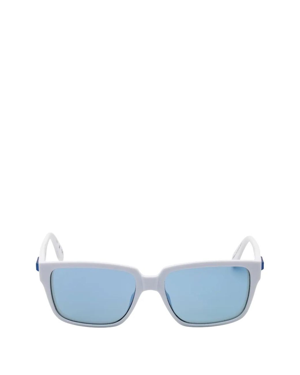 Adidas Blue Rectangle-Frame Sunglasses for men