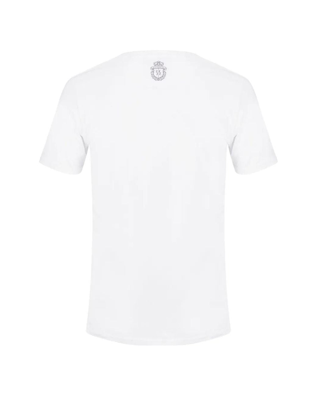 Billionaire White T-Shirt Winter Club À Imprimé Flocon De Neige for men