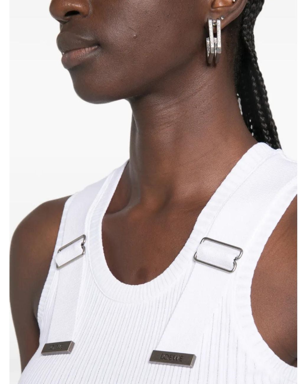 Loewe White Cotton Tank Top