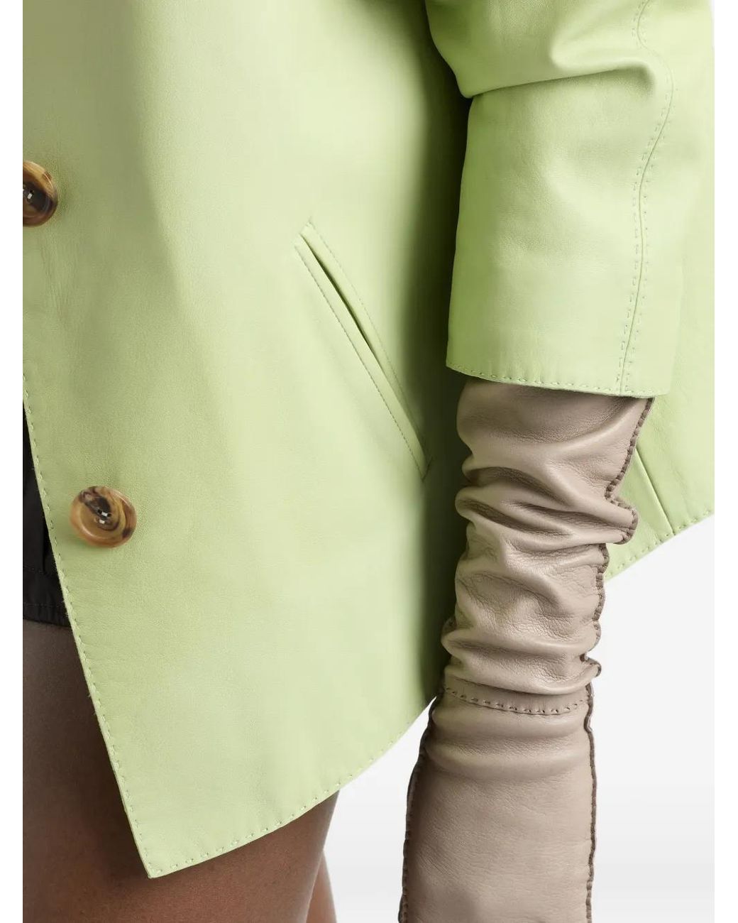 Prada Green Nappa Leather Jacket