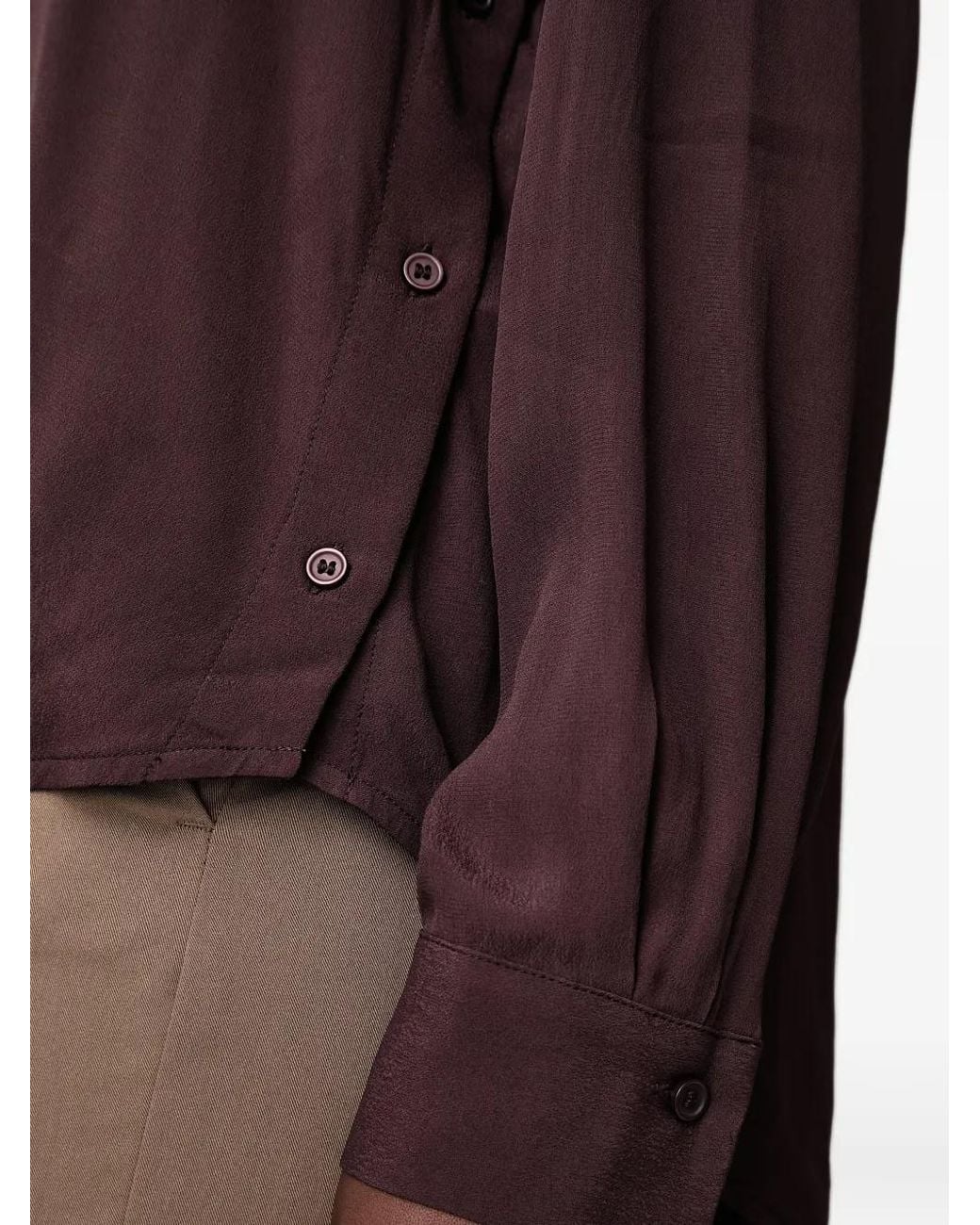 Sisley Red Long-Sleeve Button-Down Shirt