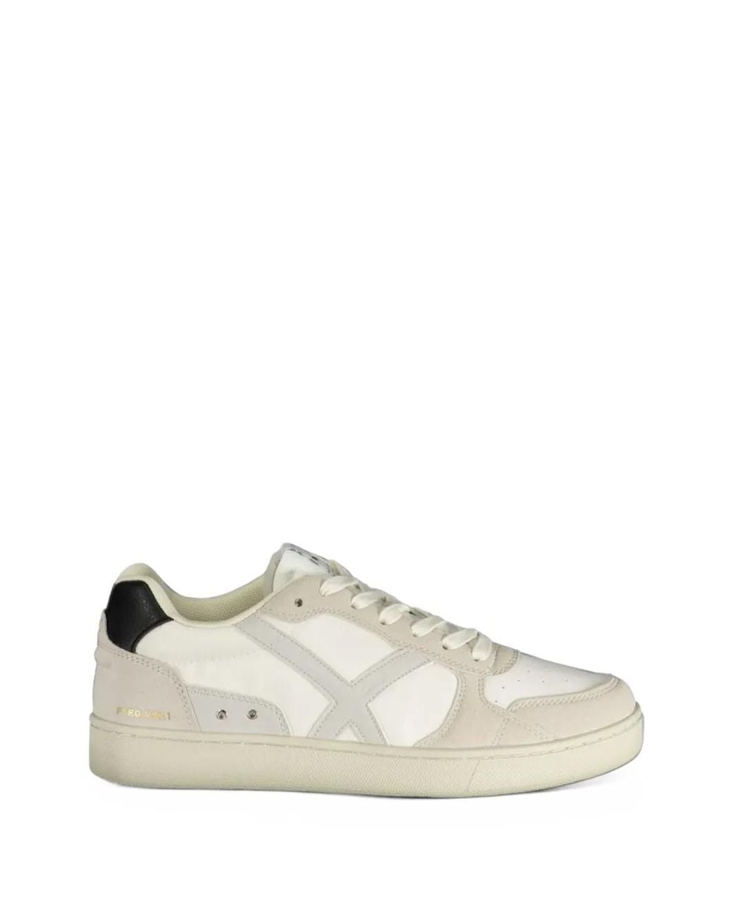 Gas White Pyro Mix Panelled Low-Top Sneakers for men