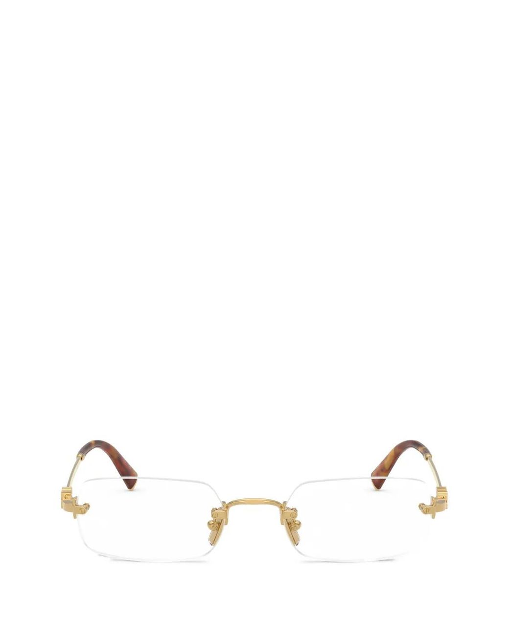 Miu Miu Natural Rectangular Glasses