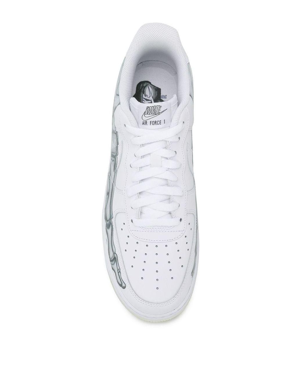 Nike Air Force 1 07 Skeleton Qs Shoes in White for Men | Lyst