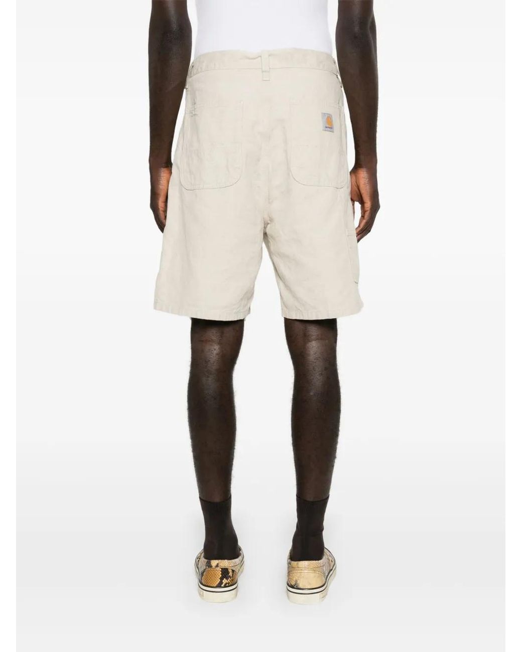 Carhartt White Walter Single Knee Bermuda Shorts for men