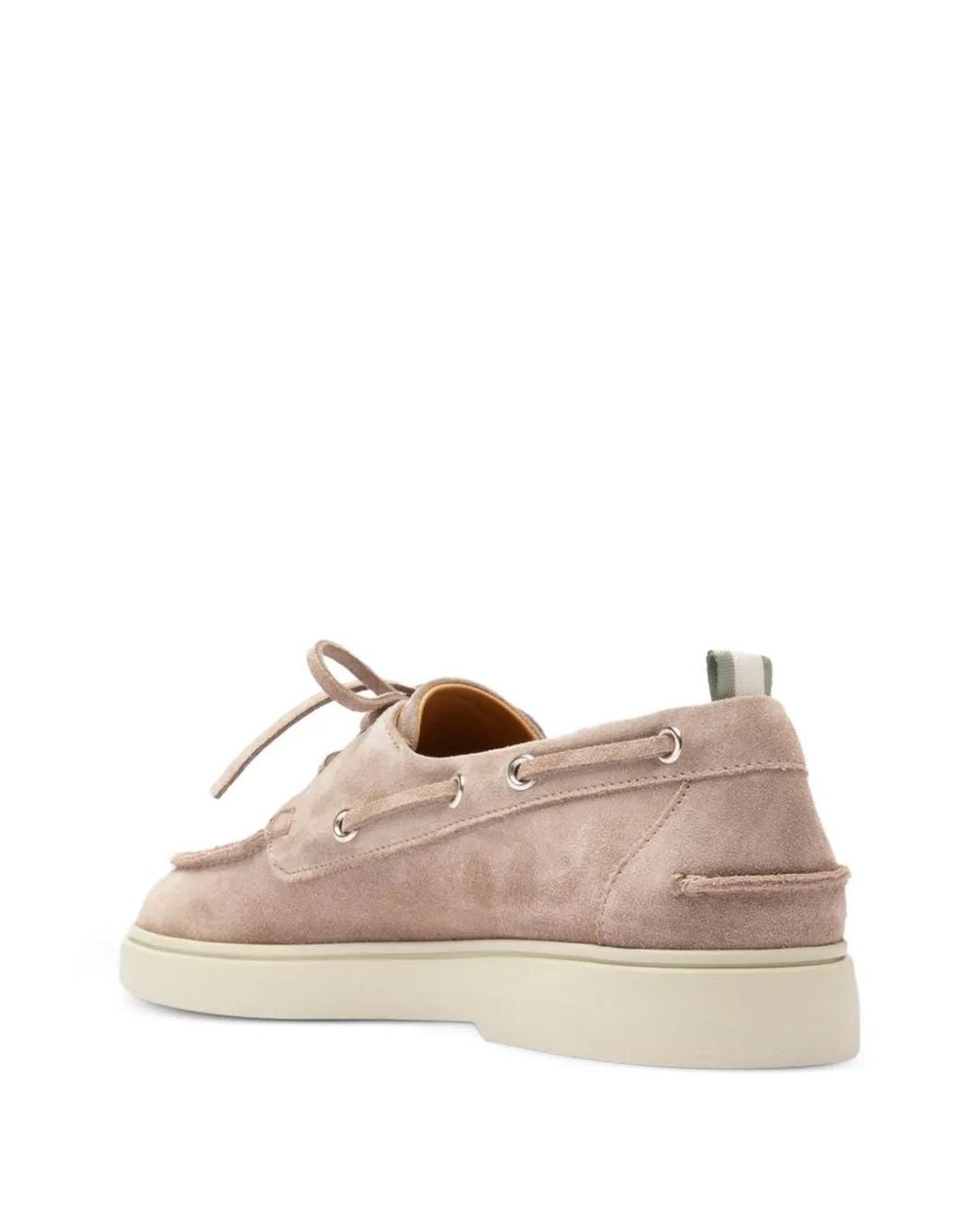 Officine Creative White Bones Leather Boat Shoes