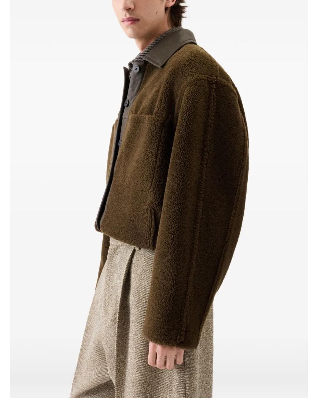 Jacquemus Brown The Pelu Shearling Jacket for men