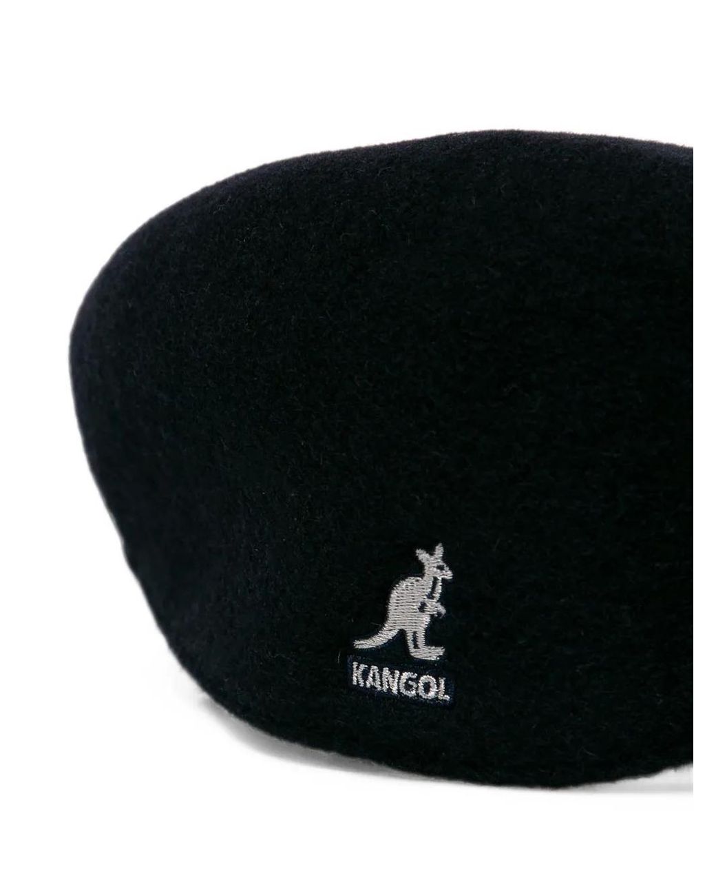 Kangol Black Wool Flat Cap for men