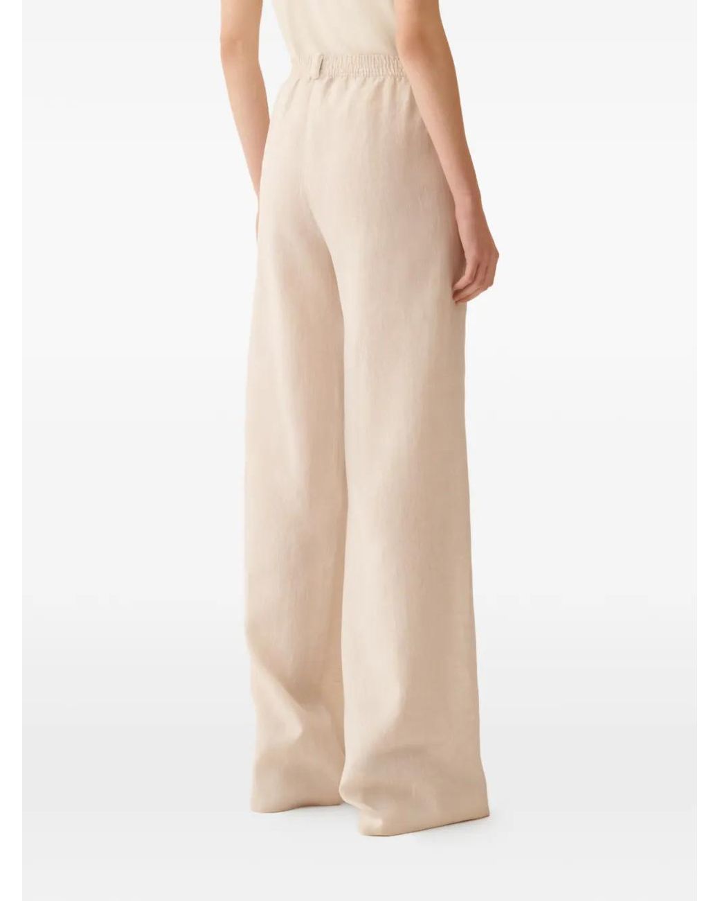 Fabiana Filippi White Palazzohose mit elastischem Bund