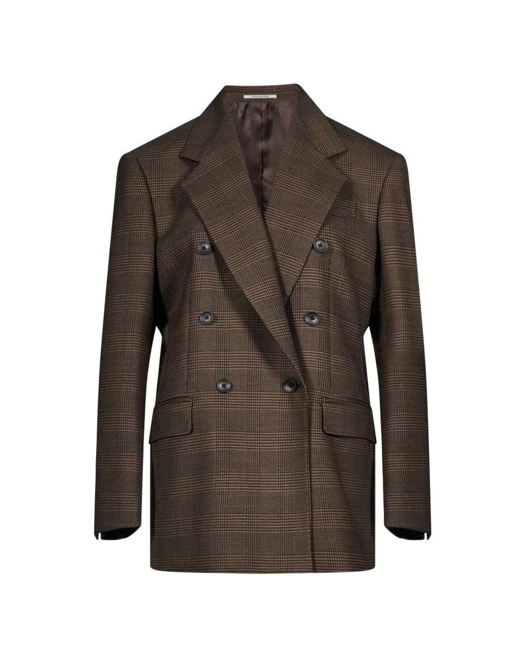 Tagliatore Brown Loreley Check-Pattern Suit