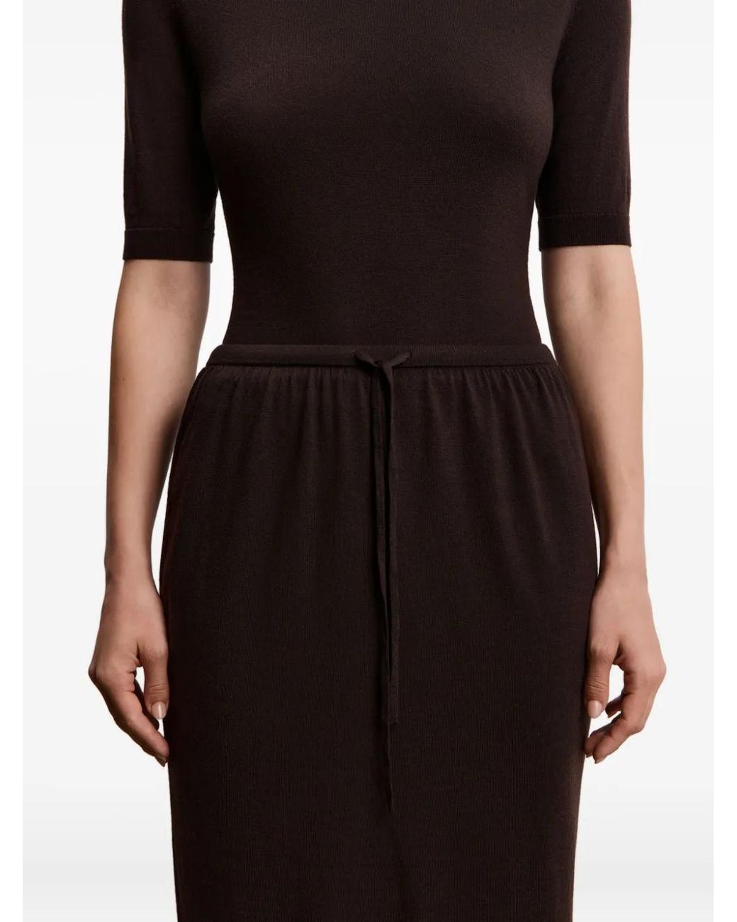 12 STOREEZ Black Drawstring Merino Skirt