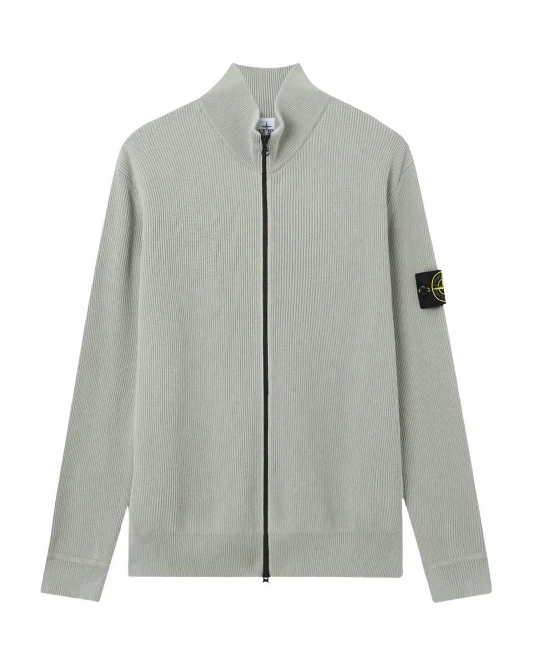 Stone Island Gray Zip-Up Cardigan for men