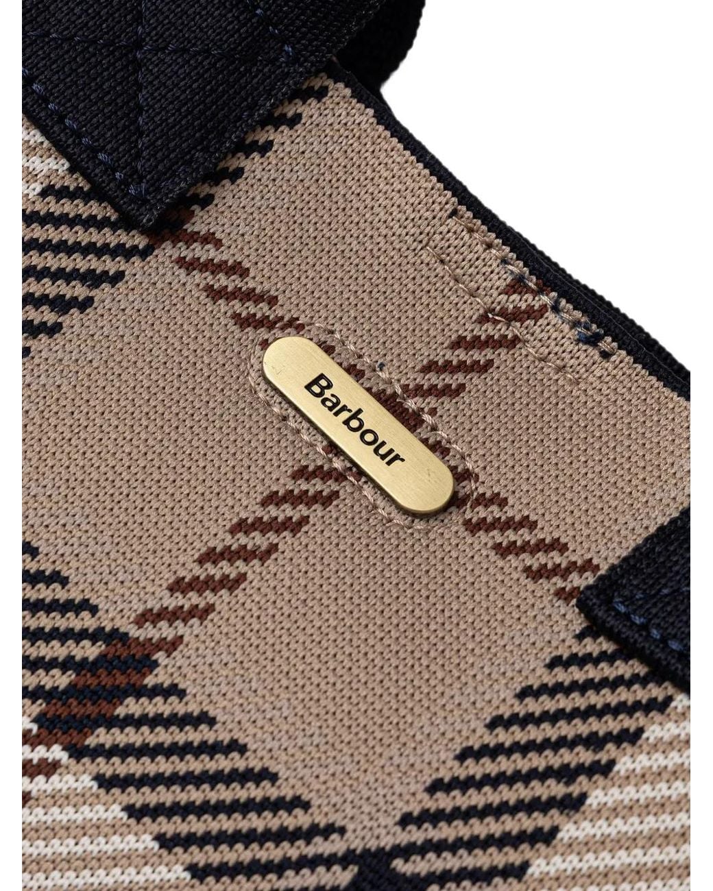 Barbour White Sac Cabas Layla À Carreaux Tartan Et Bride Ajustable