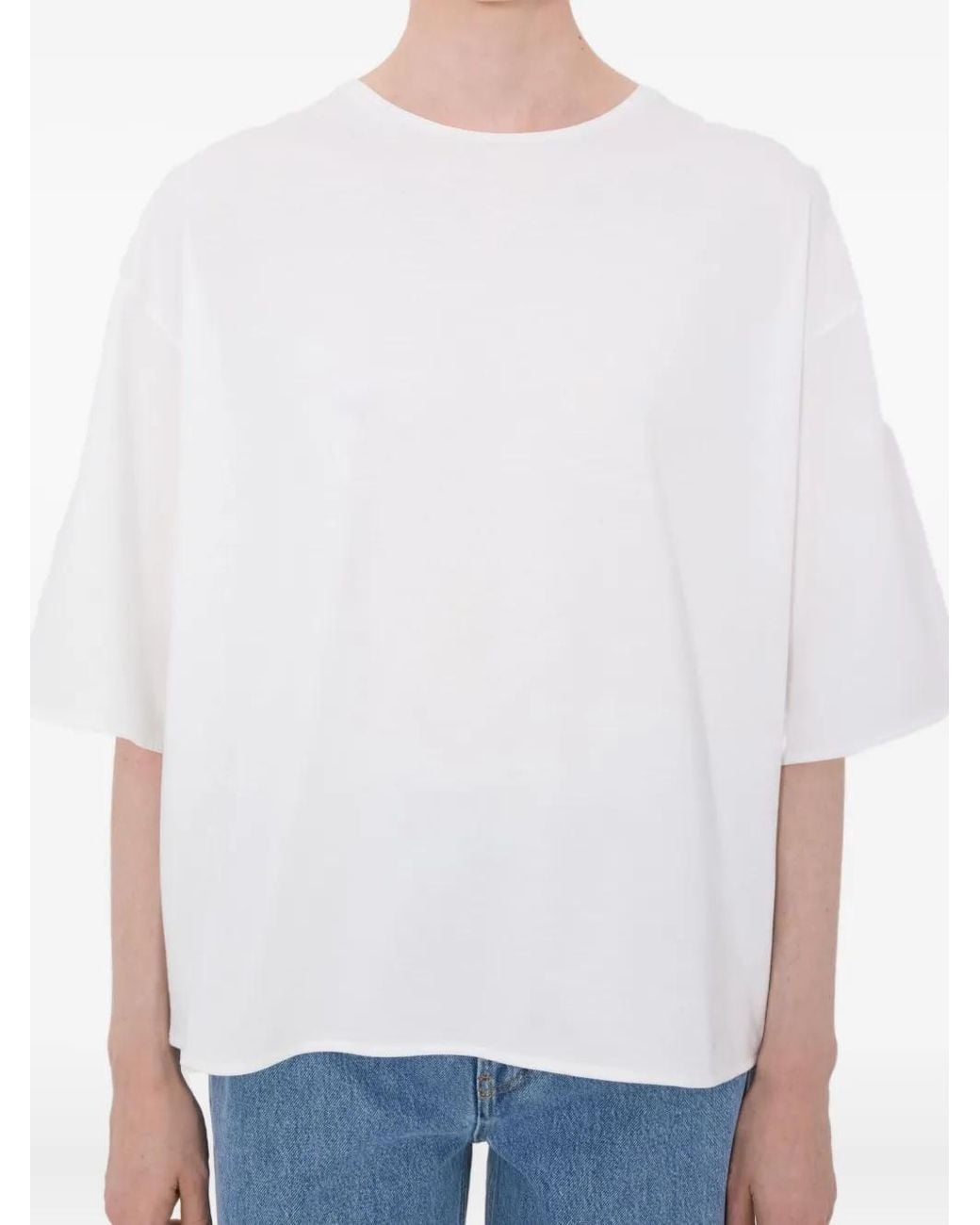 Loulou de Saison White Osis Drop-Shoulder T-Shirt