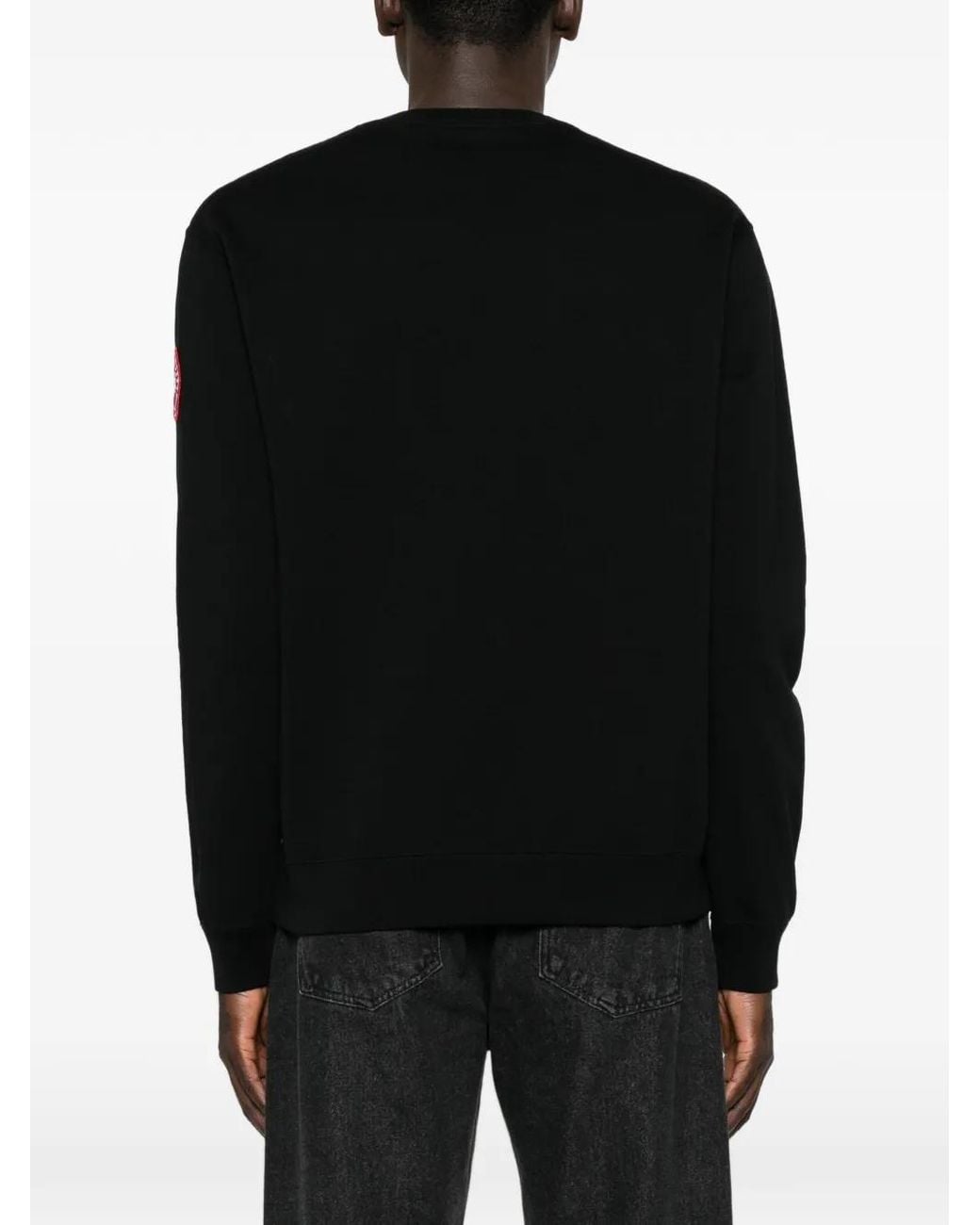 Canada Goose Black Loon Logo-Patch Sweater for men
