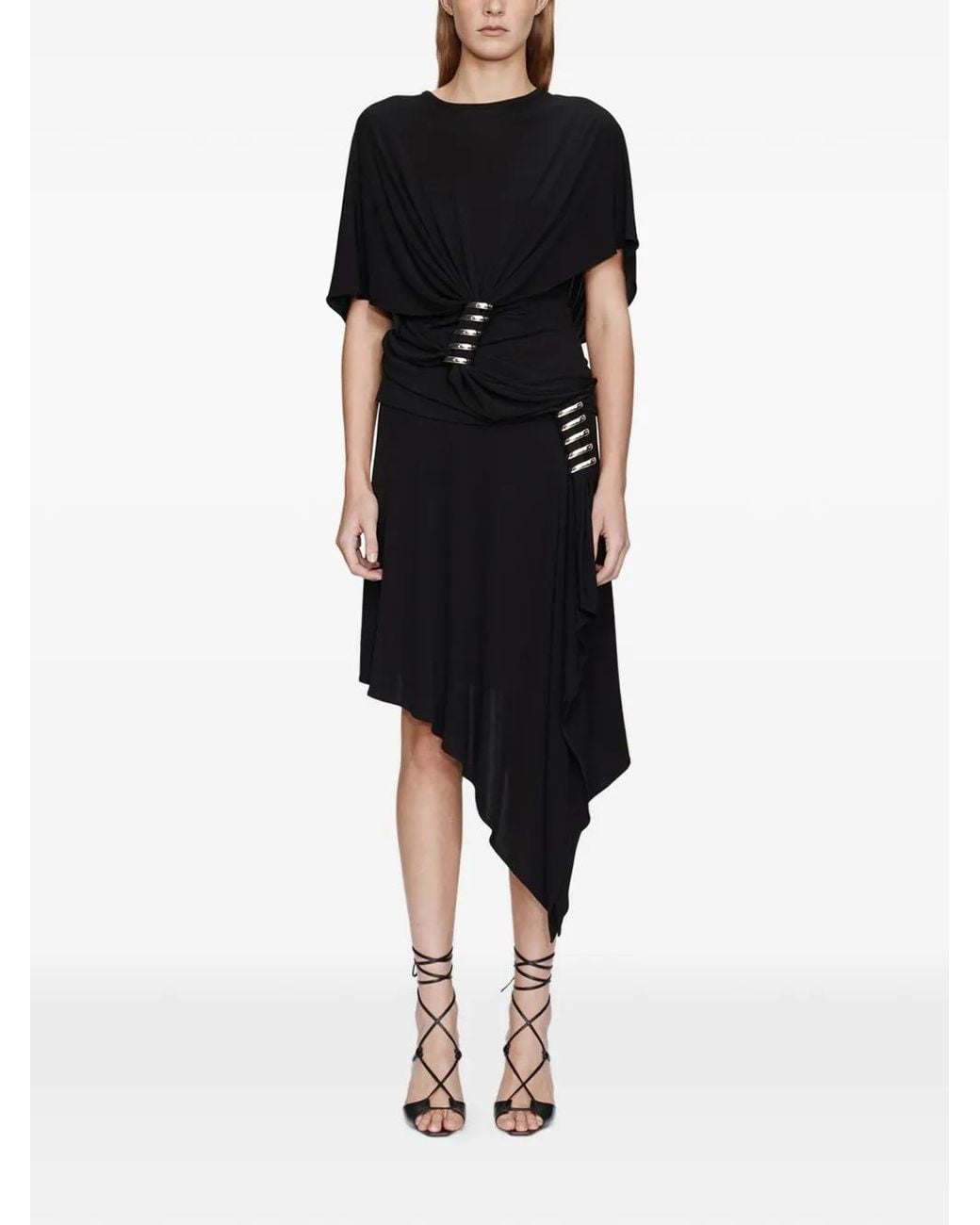 Christopher Esber Black Coiled Embellished Midi Skirt
