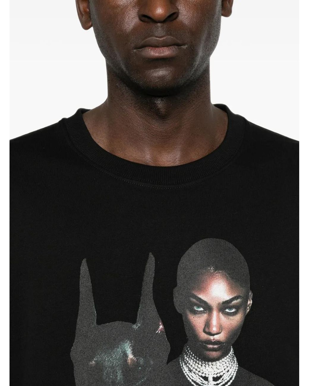 Ih Nom Uh Nit Black Family Graphic-Print Logo-Print Sweatshirt for men