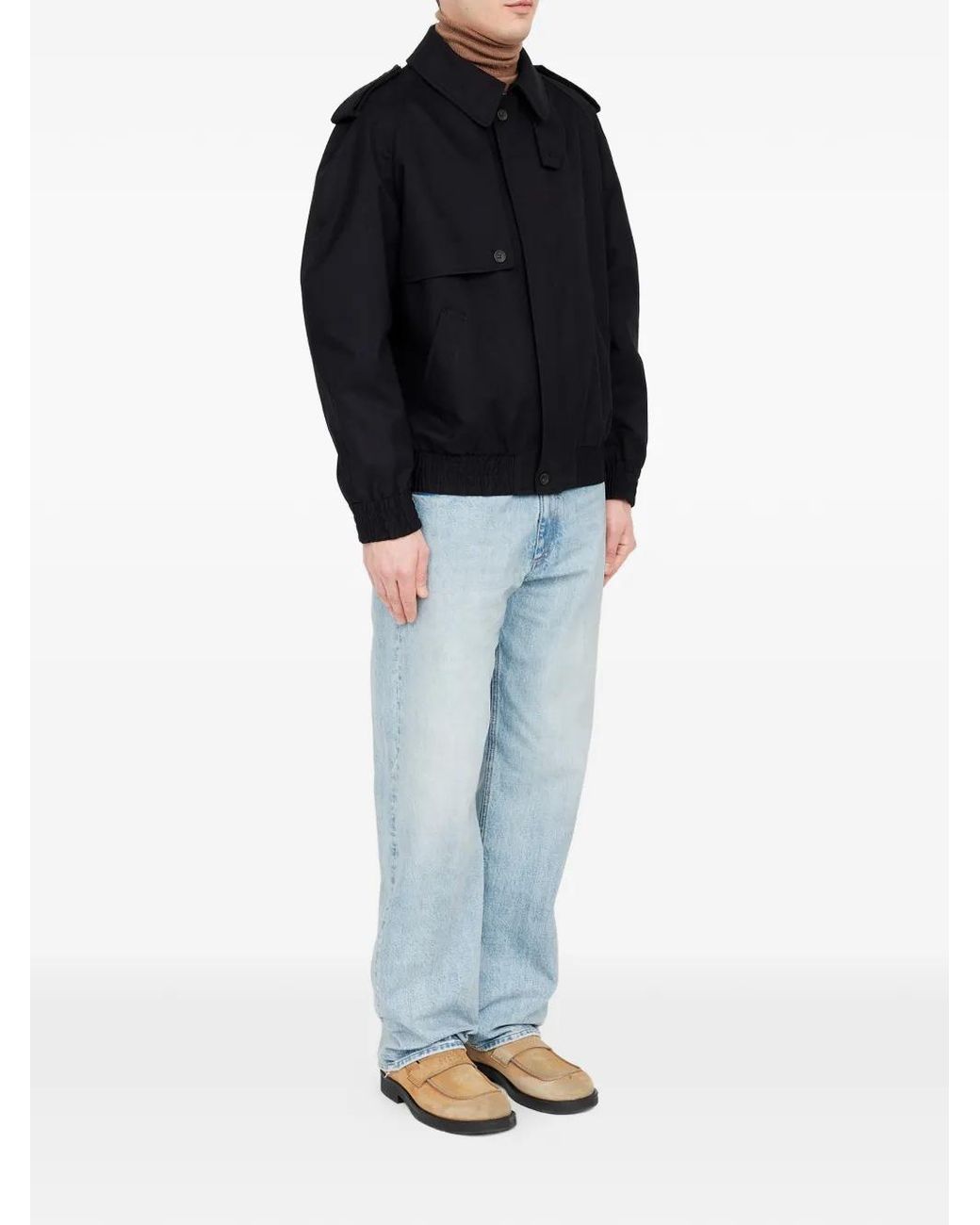 MM6 by Maison Margiela Black Cotton Twill Jacket for men
