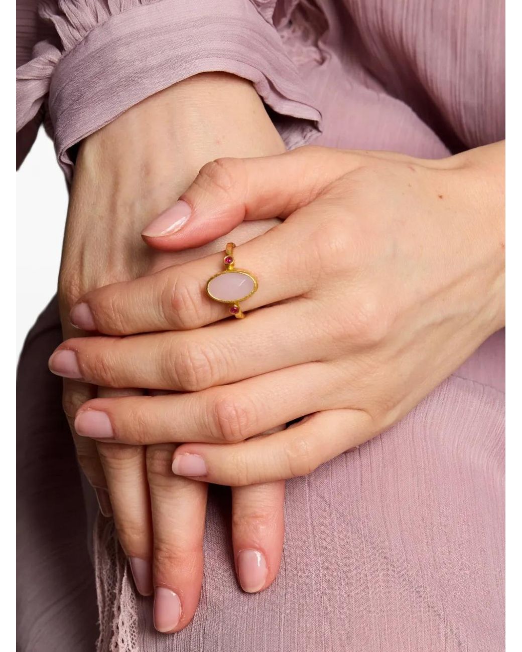 Ottoman Hands Yellow Lucia Rose Quartz Ring
