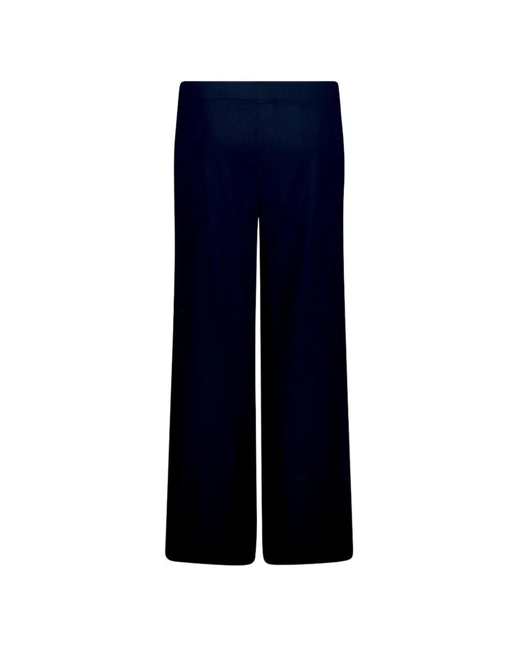Betty Barclay Blue Textured Wide-Leg Trousers