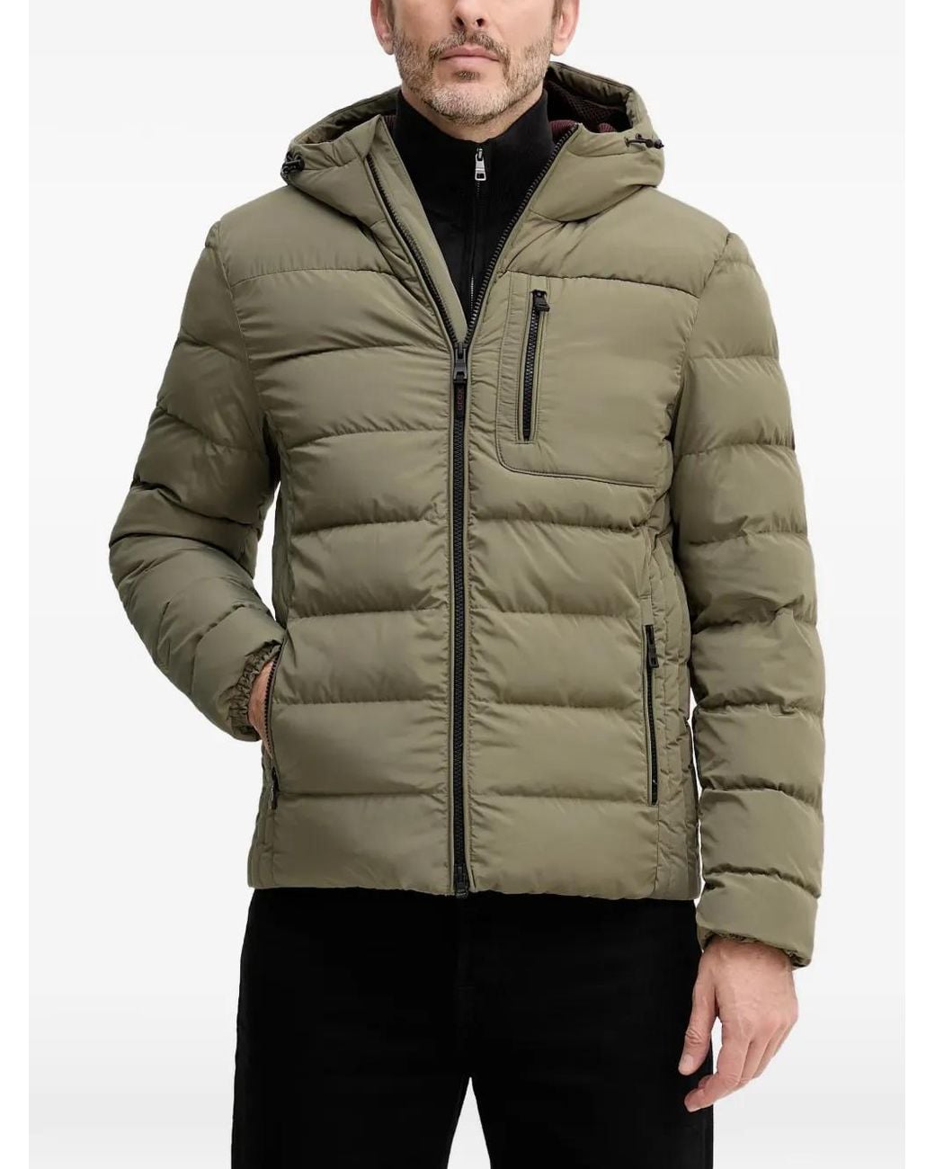 Geox Gray Zip-Pockets Padded Jacket for men