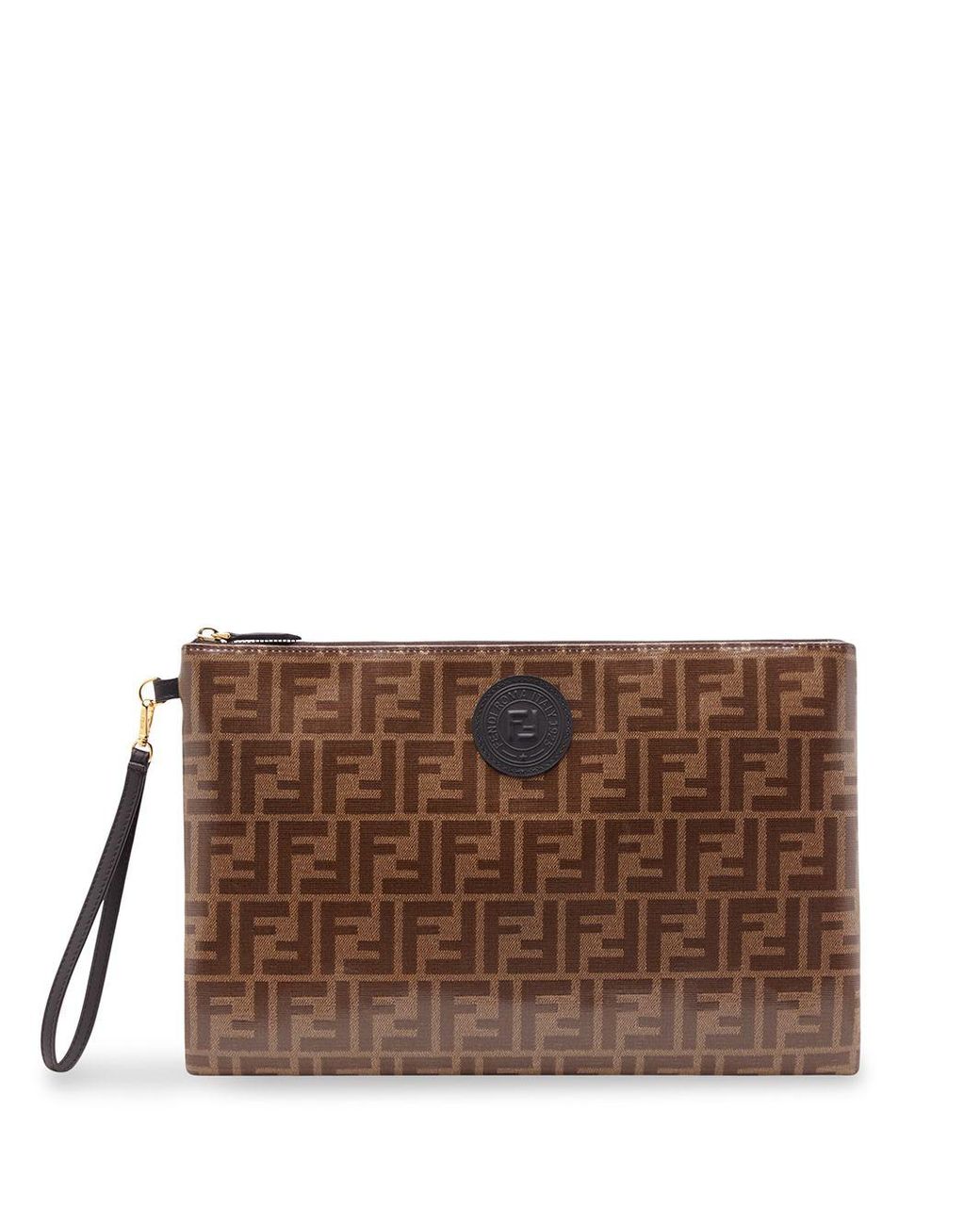 Fendi Large Flat Pouch in Brown Lyst