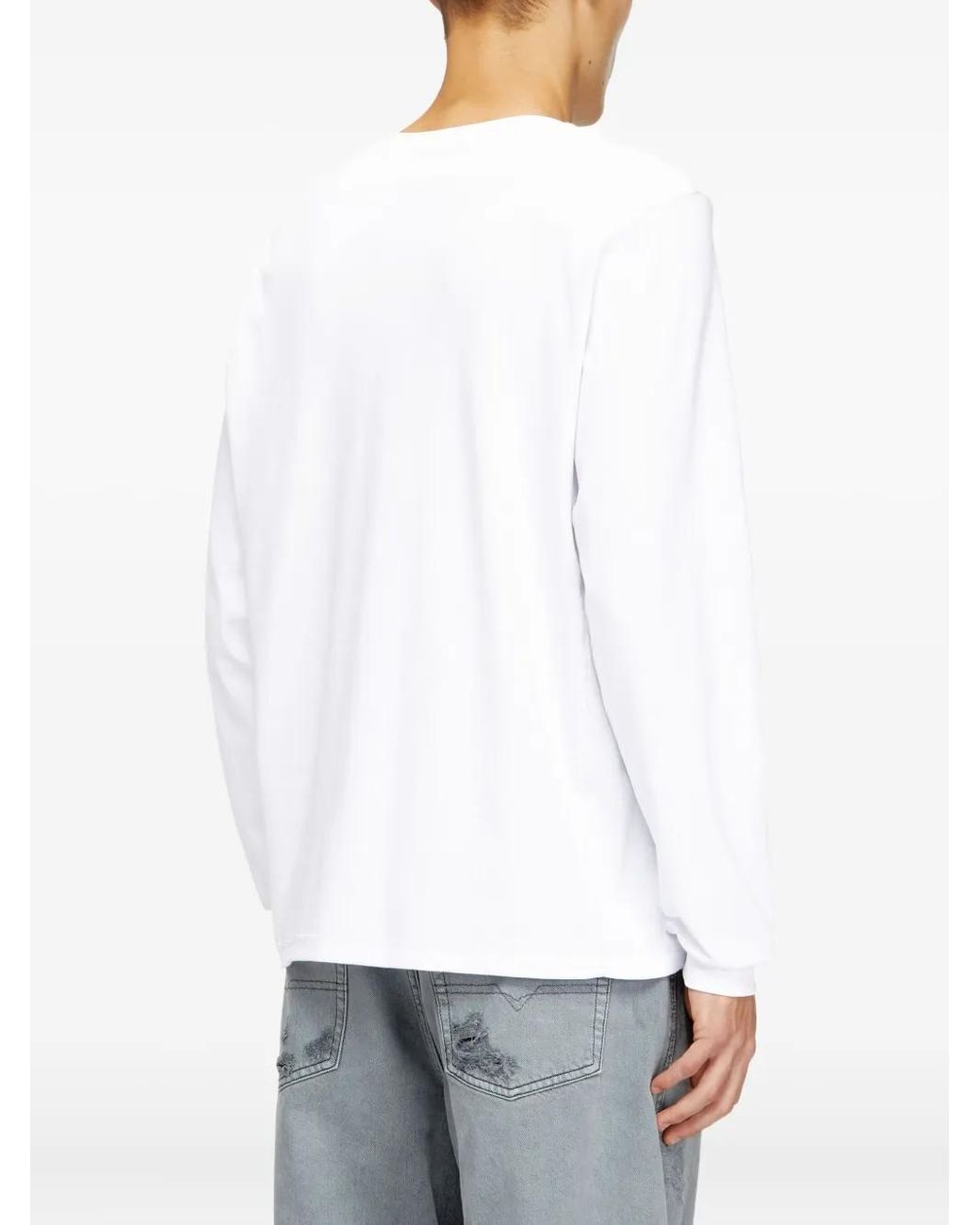 DIESEL White T-Shirts And Polos Co+ Rib Co Ea for men