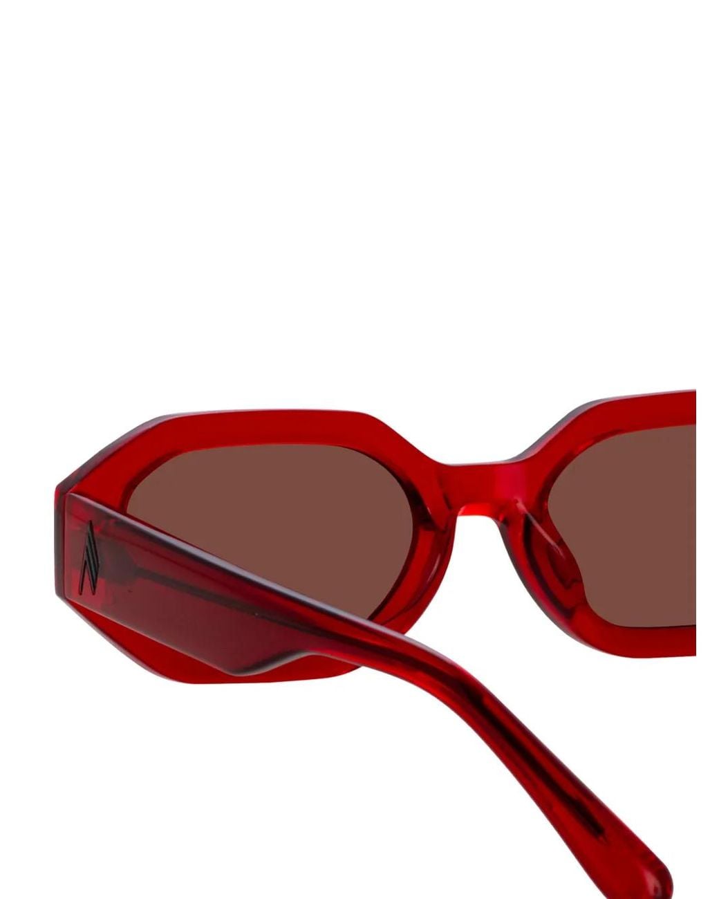 Linda Farrow Red Irene Oval-Lenses Sunglasses