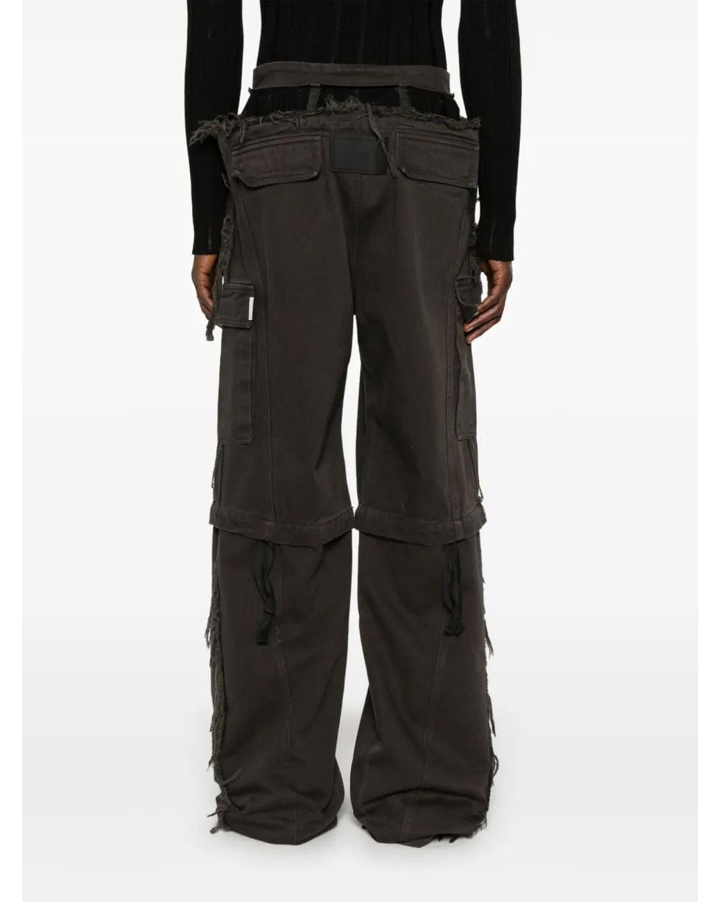 OTTOLINGER Black Wide-Leg Cargo Trousers
