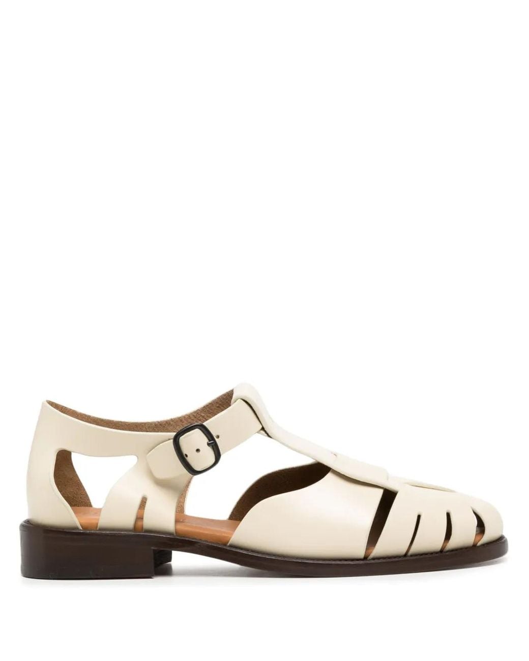 Hereu Natural Pesca Cut-Out Leather Sandals