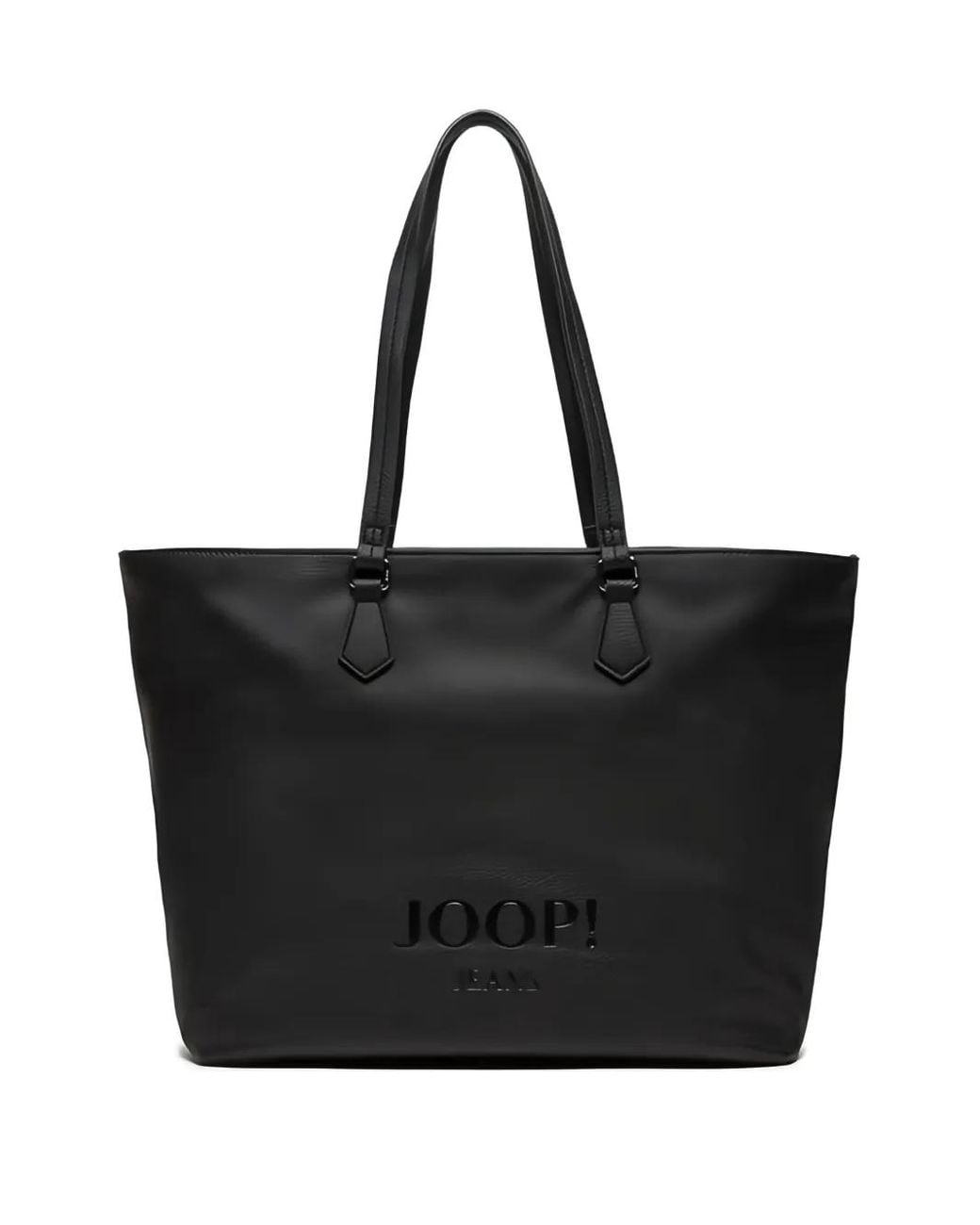 Joop! Black Lettera Embossed-Logo Tote Bag