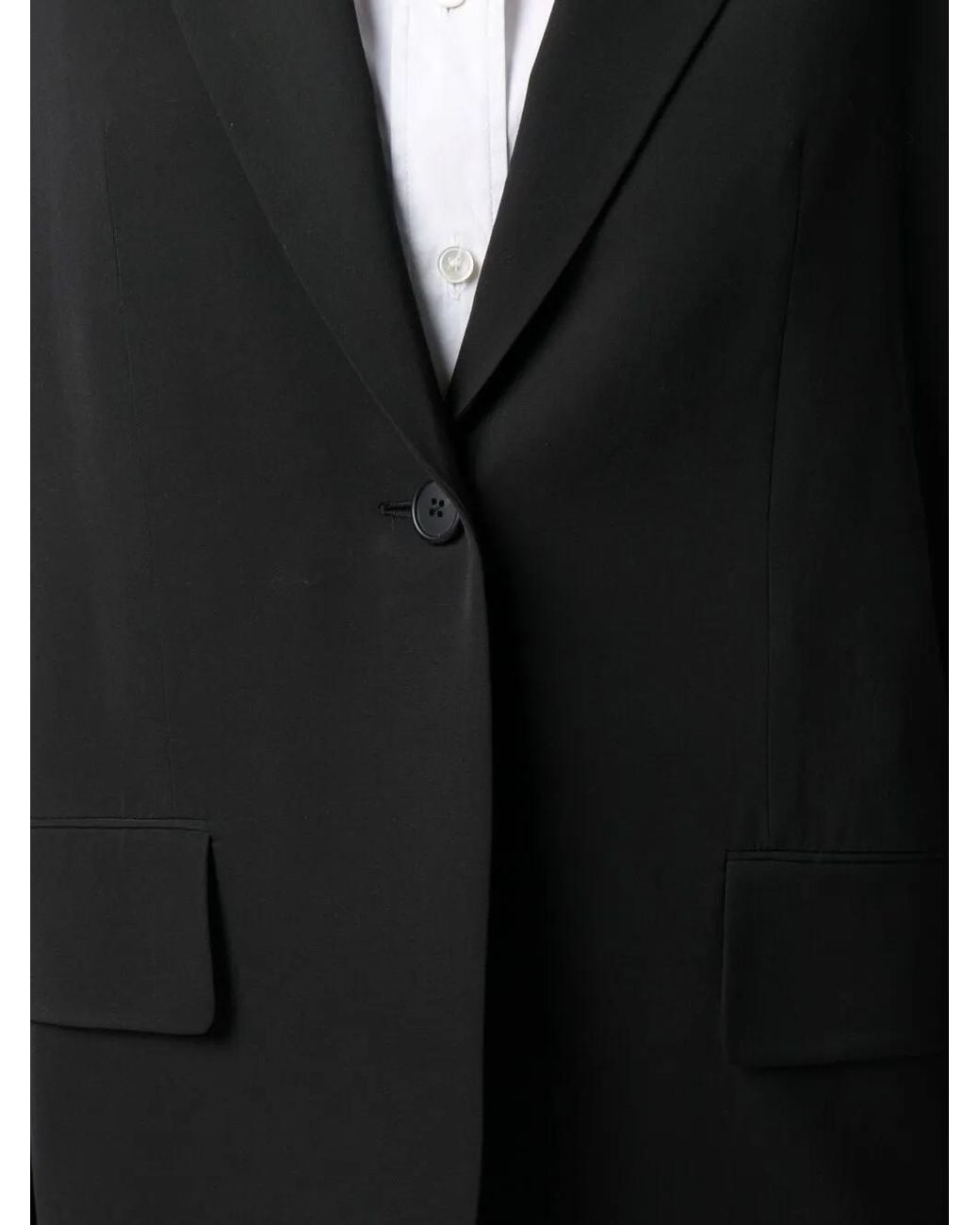 The Row Black Obine Single-Breasted Blazer