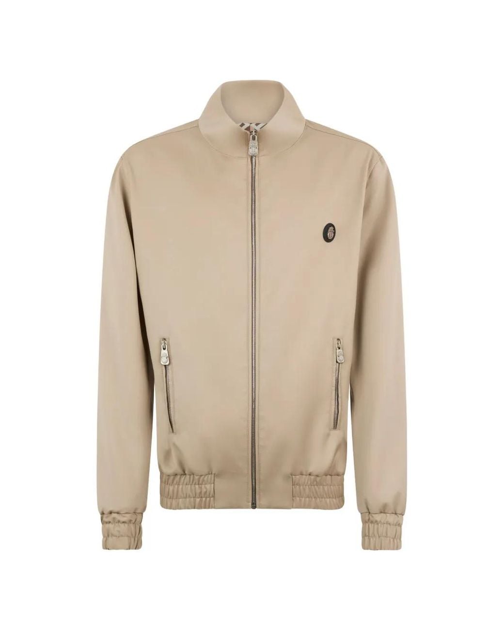Billionaire Natural Wool Zip-Up Jacket for men