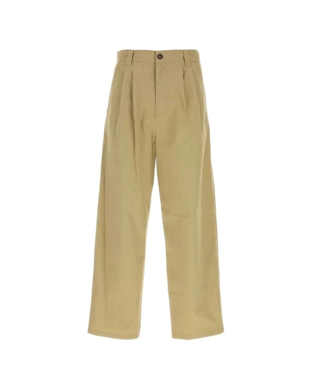 A.P.C. Natural Ricky Pleated Trousers for men