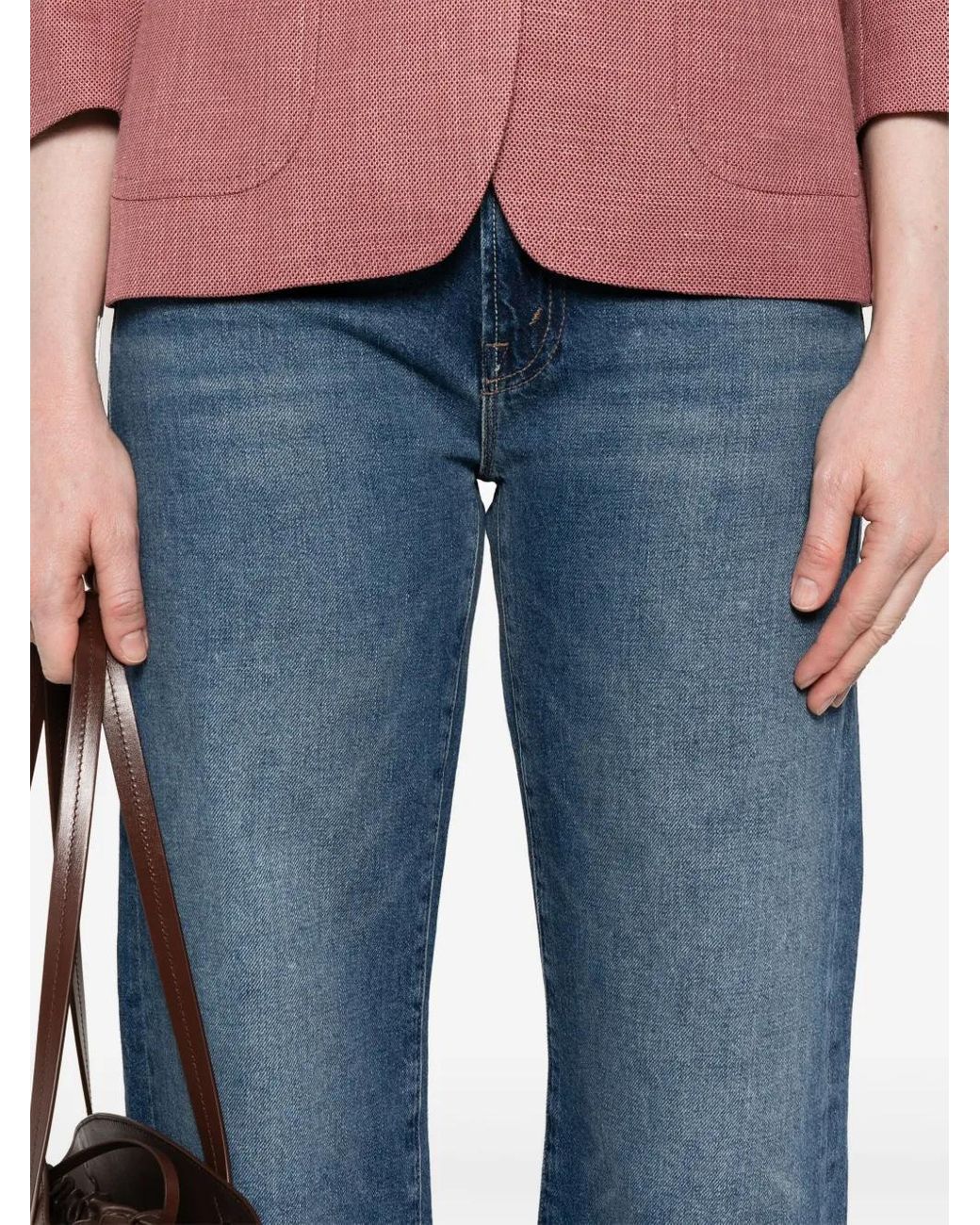 Mother Blue The Dodger Ankle Denim Jeasn