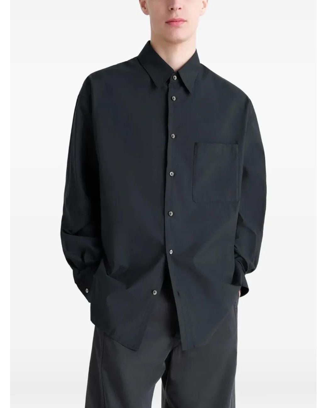 Lemaire Blue Patch-Pocket Shirt for men