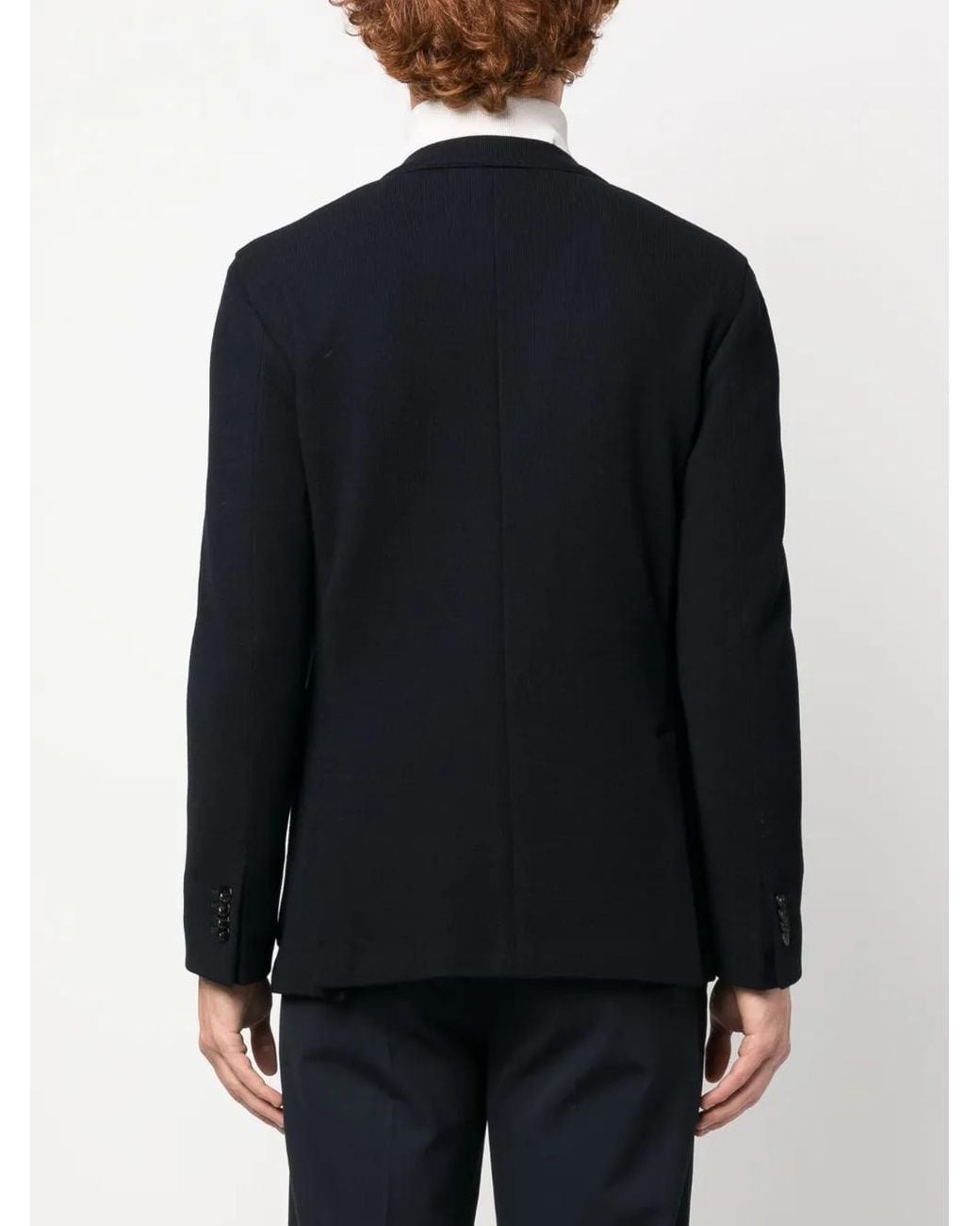 Boglioli Blue Wool Blend Double-Breasted Jacket for men