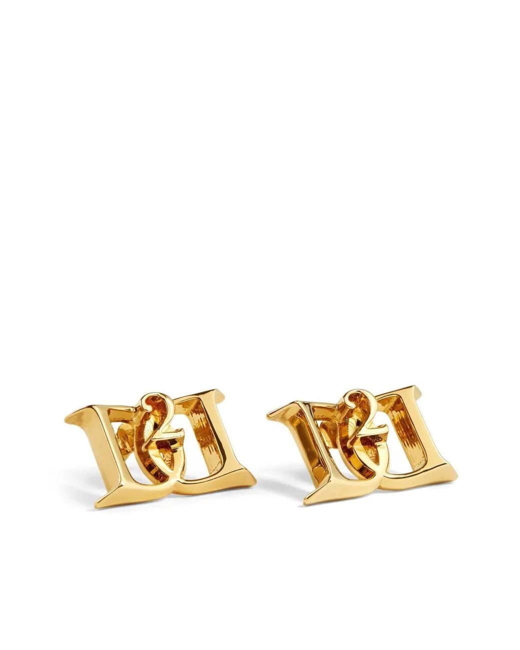 DSquared² Metallic Logo-Plaque Stud Earrings