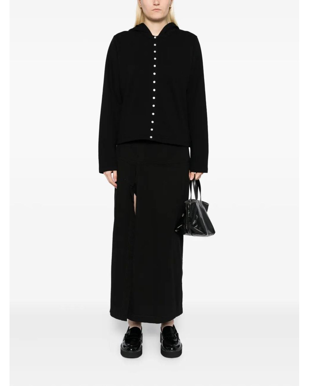 Agnes B. Black Button-Up Jacket