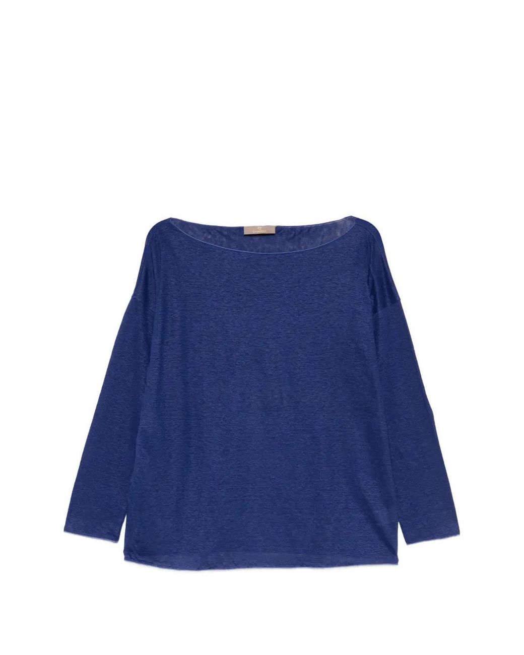 Cruciani Blue Long-Sleeve Top