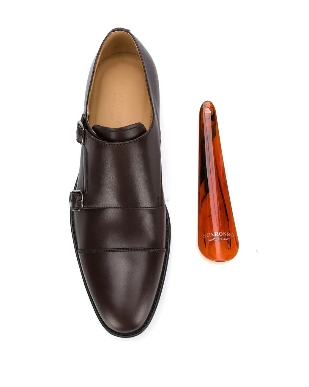 Scarosso Brown Francesco Monk Shoes for men
