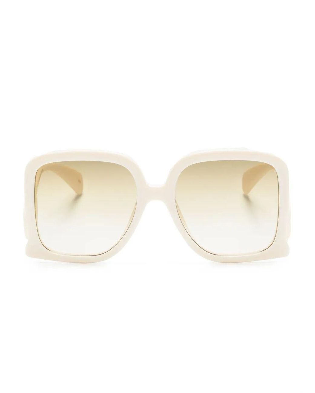 Gucci Natural Sonnenbrille Mit Eckigem Gestell